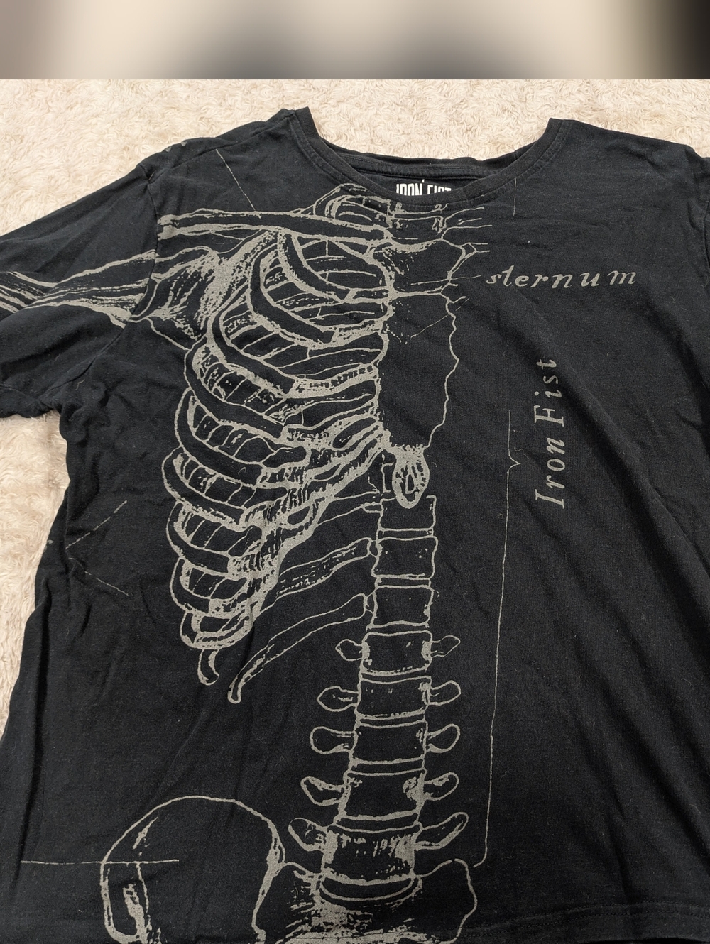 Iron Fist Skeletal Sternum Shirt Sz M - Picture 6 of 7